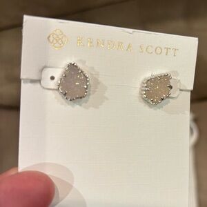 Kendra Scott Tessa silver drusy  earrings